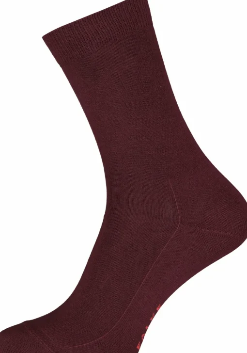 FALKE Family damessokken, katoen, bordeaux rood (barolo)