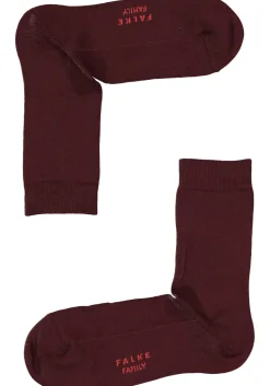 FALKE Family damessokken, katoen, bordeaux rood (barolo)