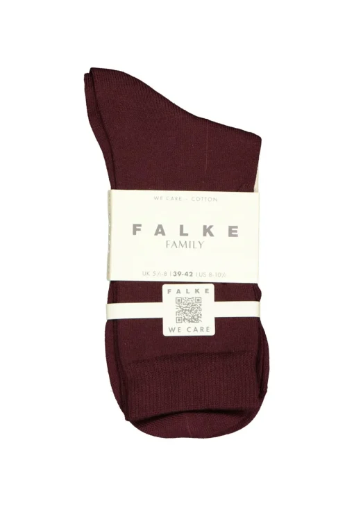 FALKE Family damessokken, katoen, bordeaux rood (barolo)