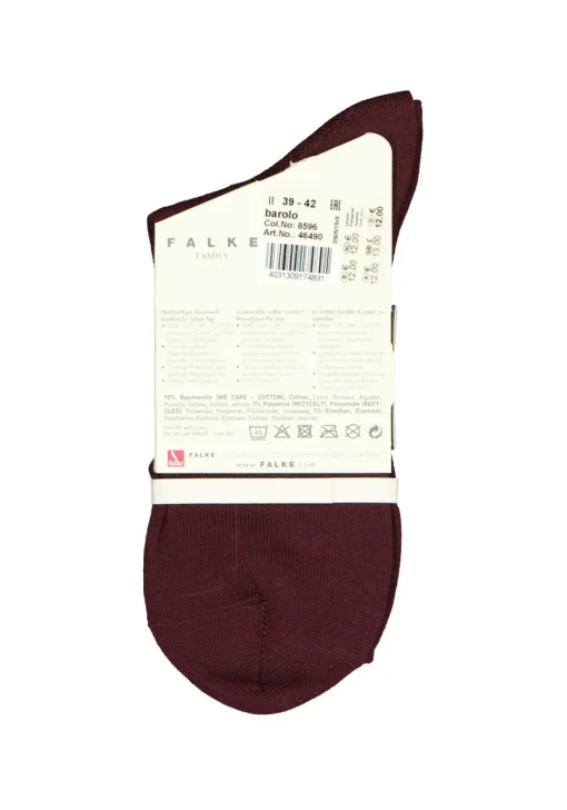 FALKE Family damessokken, katoen, bordeaux rood (barolo)
