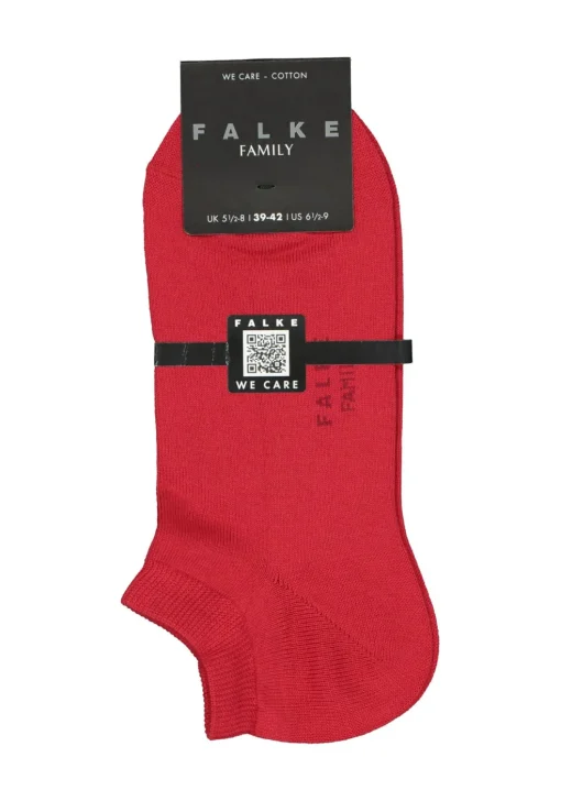 FALKE Family heren enkelsokken, rood (scarlet)