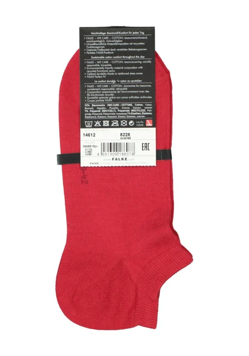 FALKE Family heren enkelsokken, rood (scarlet)