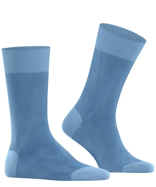 FALKE Fine Shadow herensokken, blauw (cornflower blue)