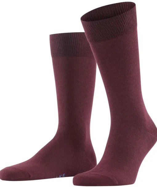 FALKE Happy Box herensokken (3-pack), bordeaux en kobalt, gestreept, geruit en uni