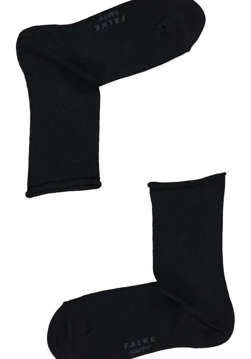 FALKE Happy damessokken (2-pack), katoen, donker marine blauw (dark navy)