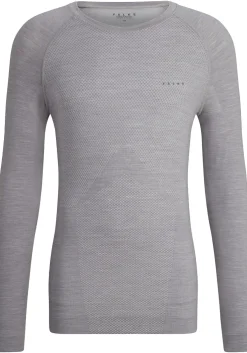 FALKE heren lange mouw shirt Wool-Tech Light, thermoshirt, grijs (grey-heather)