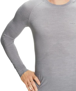 FALKE heren lange mouw shirt Wool-Tech Light, thermoshirt, grijs (grey-heather)