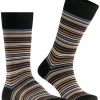 FALKE Microblock herensokken, grijs gestreept (grey-white)