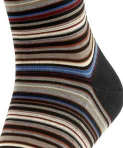 FALKE Microblock herensokken, grijs gestreept (grey-white)