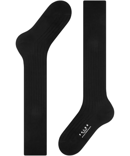 FALKE Milano heren kniekousen, zwart (black)