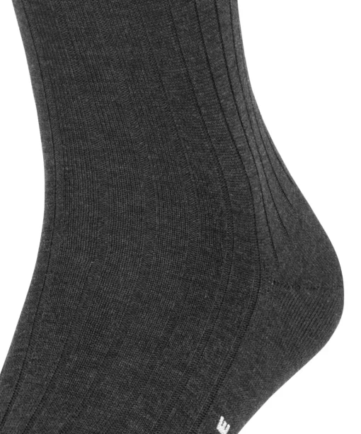 FALKE Milano heren kniekousen, antraciet (anthracite mel.)