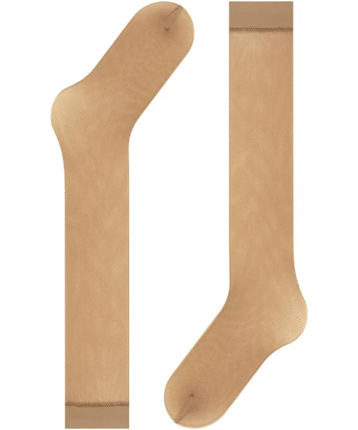 FALKE Net dames kniekousen, beige (powder)