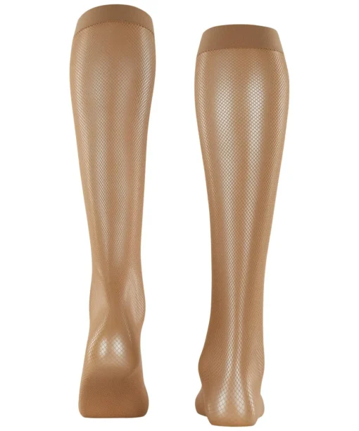 FALKE Net dames kniekousen, beige (powder)