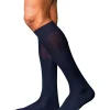 FALKE No. 2 Finest Cashmere heren kniekousen, blauw (dark navy)