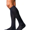 FALKE No. 13 Finest Piuma Cotton heren kniekousen, blauw (dark navy)