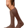 FALKE No. 13 Finest Piuma Cotton heren kniekousen, cognac bruin (brandy)