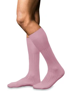 FALKE No. 13 Finest Piuma Cotton heren kniekousen, lichtroze (light rosa)