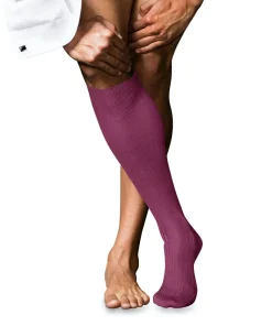 FALKE No. 10 Pure Fil d Ecosse herensokken, paars (raspberry)