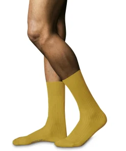 FALKE No. 10 Pure Fil d'Ecosse herensokken, okergeel (nugget)