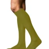 FALKE No. 9 Pure Fil d'Ecosse heren kniekousen, groen (vegetal)