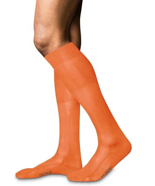 FALKE No. 9 Pure Fil d'Ecosse heren kniekousen, oranje (fire)