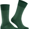 FALKE Oxford Stripe herensokken, groen (hunter green)