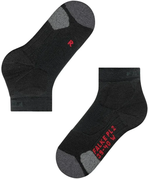 FALKE PL2 Short heren padel sokken, zwart (black)