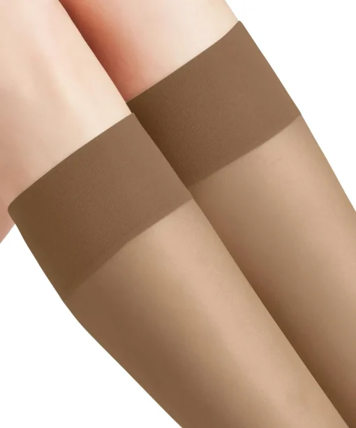 FALKE Pure Matt 20 DEN dames kniekousen, beige (sun)