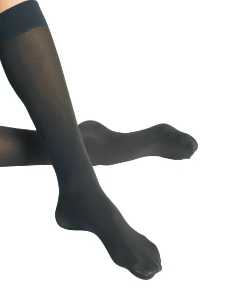 FALKE Pure Matt 50 DEN dames kniekousen, antraciet grijs (graphite)