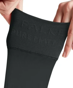 FALKE Pure Matt 20 DEN dames kniekousen, zwart (black)
