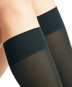 FALKE Pure Matt 50 DEN dames kniekousen, antraciet grijs (graphite)