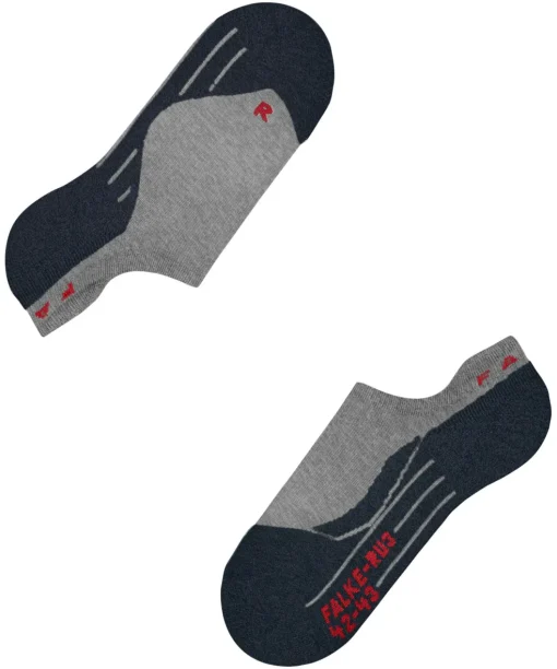 FALKE RU3 Comfort Invisible heren running kousenvoetjes, grijs (lightgrey)