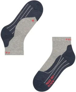 FALKE RU4 Endurance Short heren running sokken kort, grijs (lightgrey)