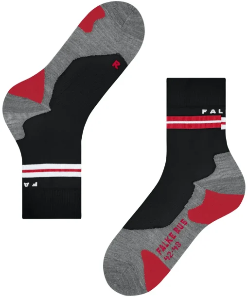 FALKE RU5 Race heren running sokken, zwart (black-flames)