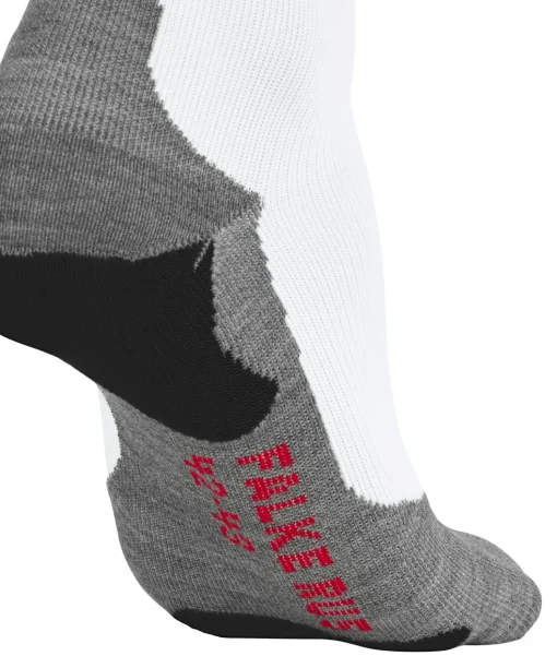 FALKE RU5 Race heren running sokken, wit met grijs, rood en blauw (white-lightning)