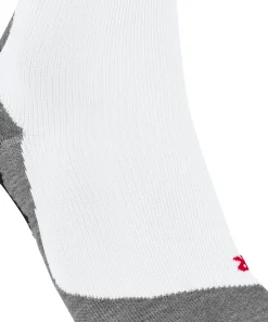 FALKE RU5 Race heren running sokken, wit met grijs, rood en blauw (white-lightning)