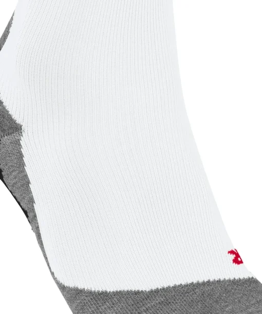 FALKE RU5 Race heren running sokken, wit met grijs, rood en blauw (white-lightning)