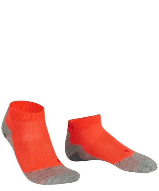 FALKE RU5 Race Short dames running sokken, neon rood (neon red)
