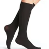 FALKE Seidenglatt 40 DEN dames kniekousen, zwart (black)