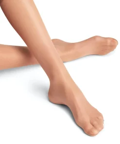 FALKE Seidenglatt 15 DEN dames kniekousen, beige (sun)
