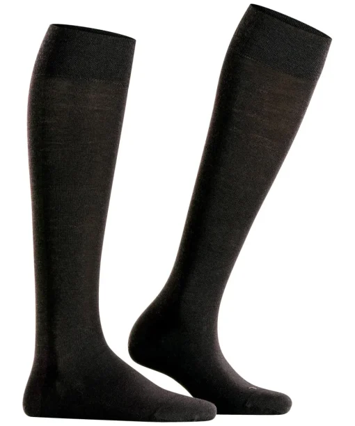 FALKE Sensitive Berlin dames kniekousen, zwart (black)