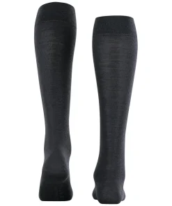 FALKE Sensitive Berlin dames kniekousen, donkerblauw (dark navy)