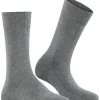 FALKE Sensitive London damessokken, grijs (light greymel.)