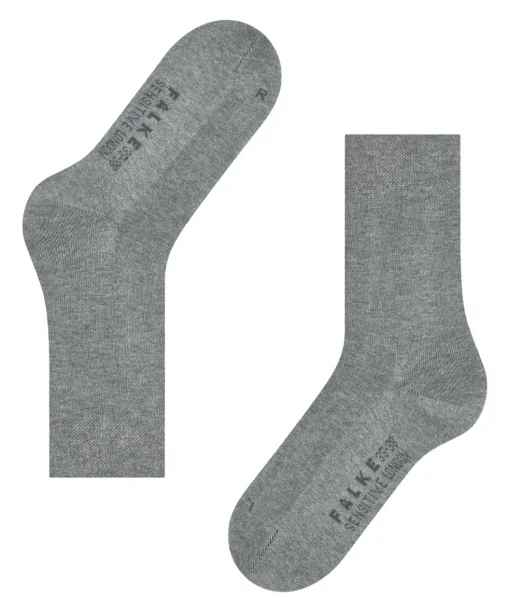 FALKE Sensitive London damessokken, grijs (light greymel.)