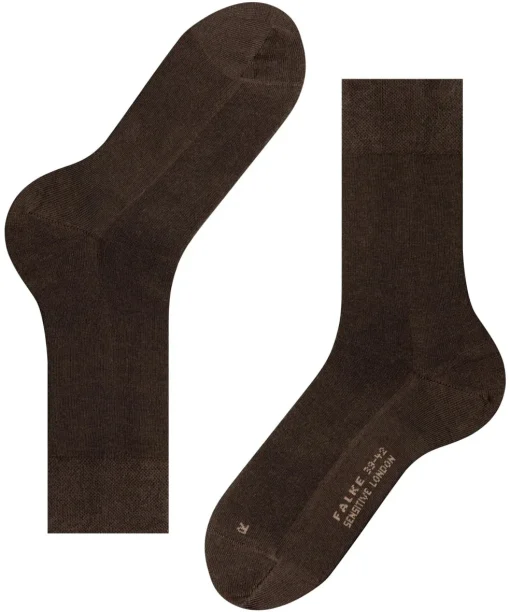 FALKE Sensitive London herensokken, bruin (brown)