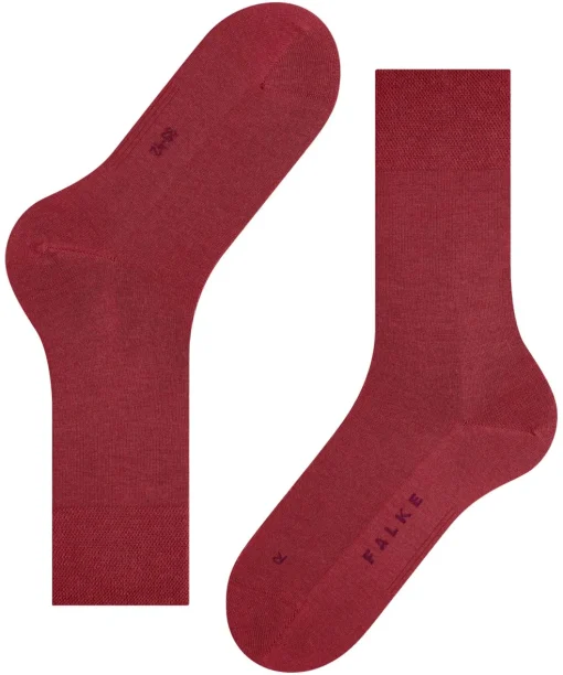 FALKE Sensitive New York herensokken, rood (scarlet)