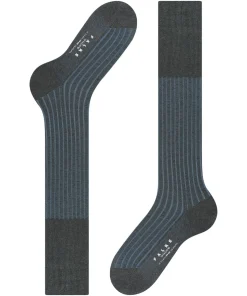 FALKE Shadow heren kniekousen, antraciet (anthracite mel.)