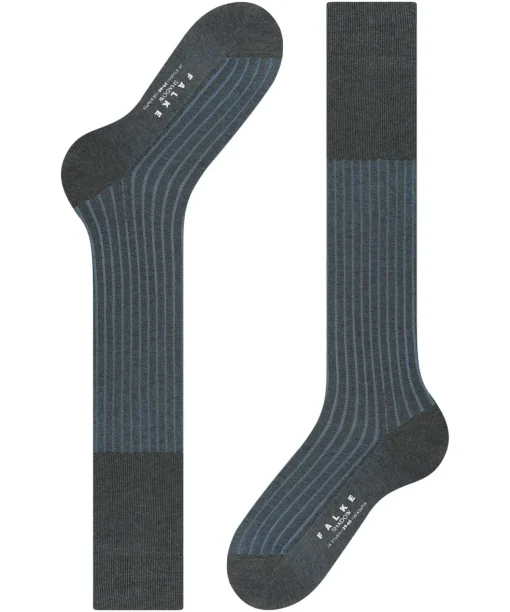 FALKE Shadow heren kniekousen, antraciet (anthracite mel.)