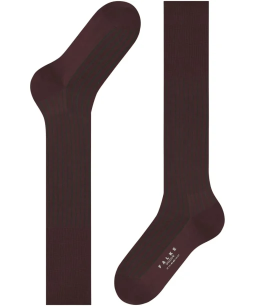 FALKE Shadow heren kniekousen, donkerrood (rioja)