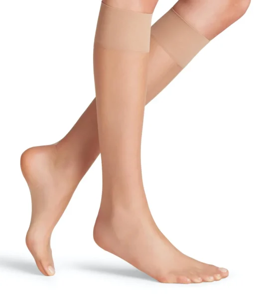 FALKE Shelina 12 DEN dames kniekousen, beige (brasil)